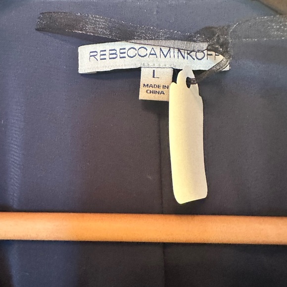 Blue suede jacket by Rebecca Minkhoff, size large, barely worn - Picture 4 of 7